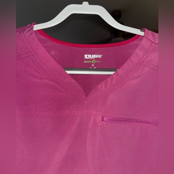 ScrubStar brand scrub top 2X in pink - Picture 3 of 6